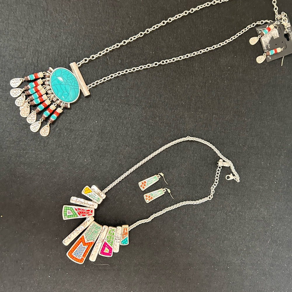 2 Sets of Beautiful Silver Jewelry